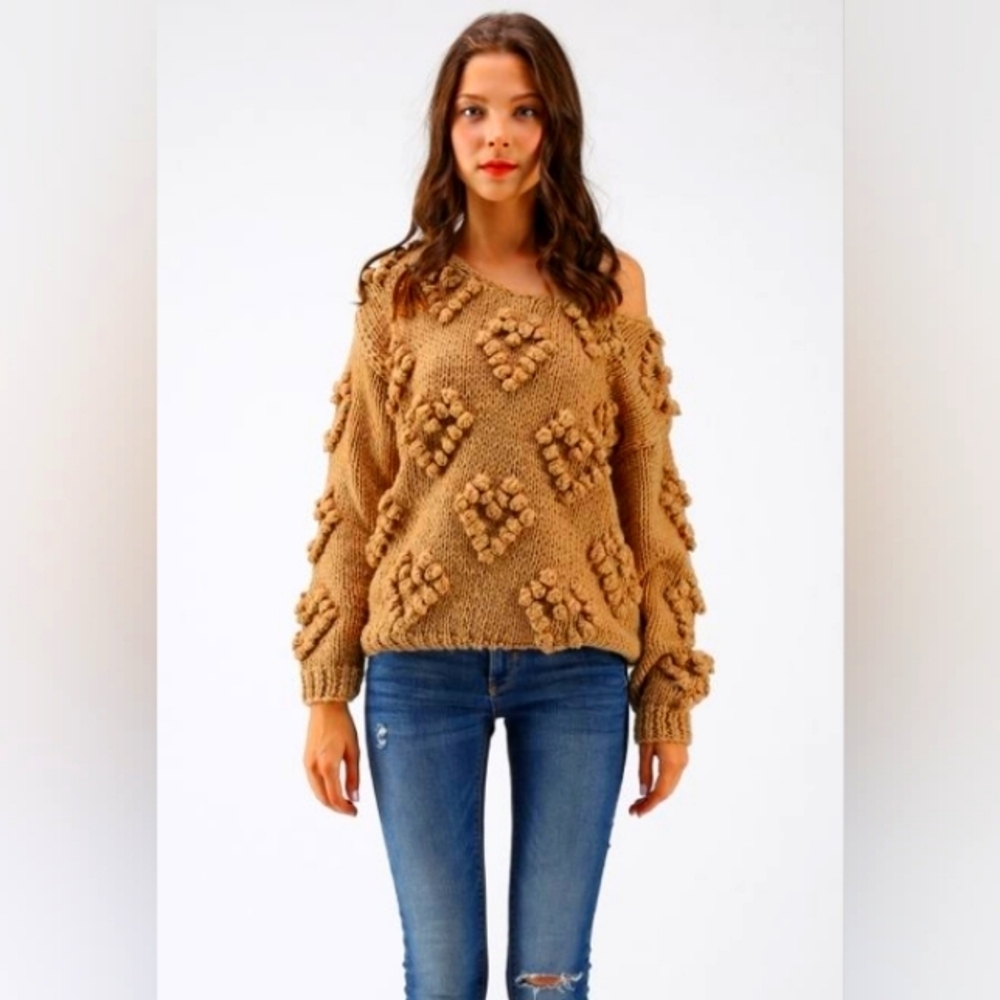 Chicwish Chunky Knit Mustard Sweater